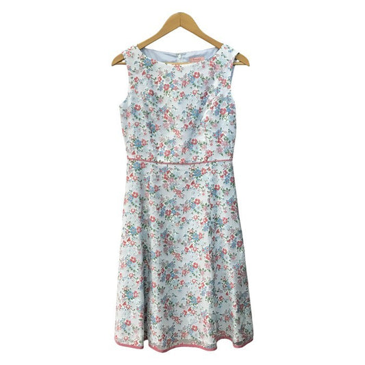 TOCCA トッカ ANNABELLA ワンピース レディース レーヨン ノースリーブ オーガンジー ご家庭で水洗い可 サックスブルー サイズ2 OPTONS0040 中古 T1