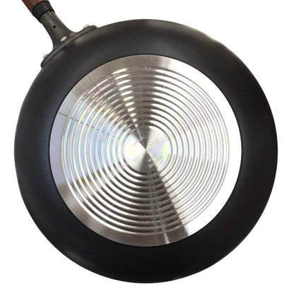 北陸アルミニウム ウー・ウェンパン 28cm フライパン 片手鍋 蒸し器 ガス火専用 スチームコントローラー カームナイトグレー 中古 T1