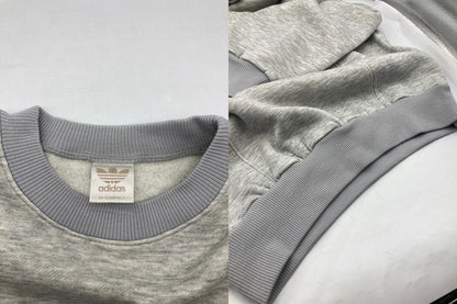 adidas デサント製アディダス 裏起毛 スウェット プルオーバー サイズL 中古 D4