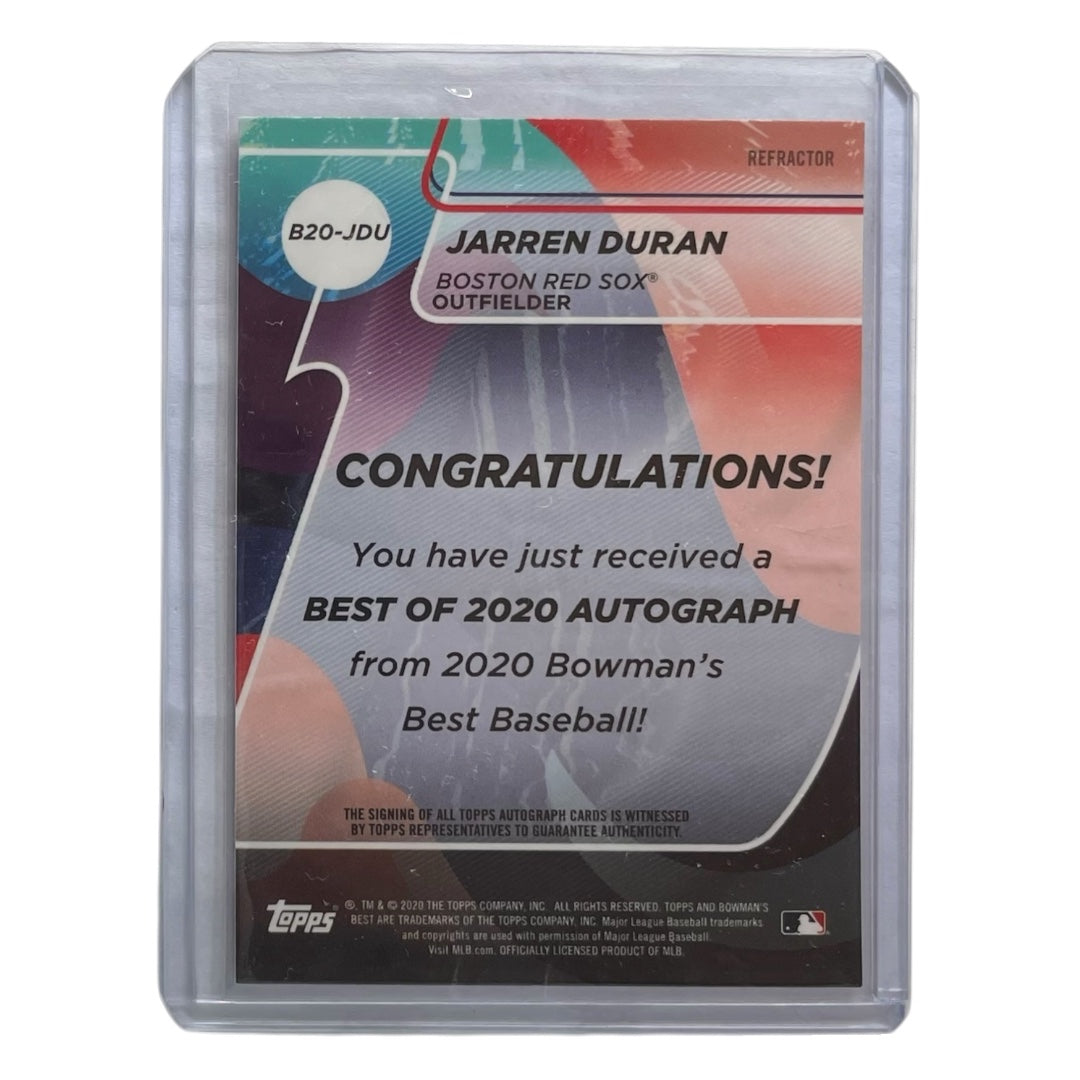 TOPPS MLBカード BOWMAN'S BEST JARREN DURAN BOSTON RED SOX #B20-JDU 中古 IT2