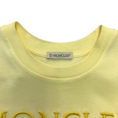 MONCLER モンクレール Tシャツ レディース 半袖 コットン ロゴ 刺繍 ワッペン イエロー XSサイズ J10938C00006 中古 T1