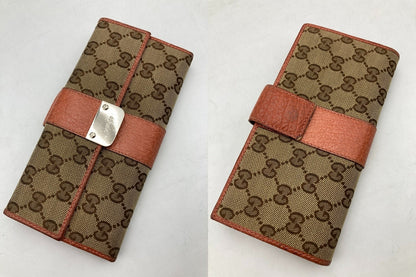 GUCCI グッチ GGキャンバス Wホック 長財布 233013 中古 D4