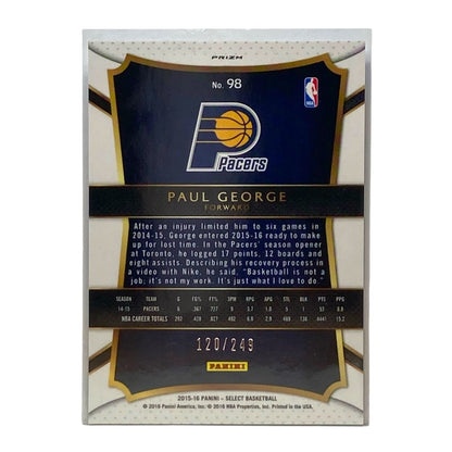 PANINI NBAカード SELECT PRIZM PAUL GEORGE PACERS 120/249 #98 中古 IT2