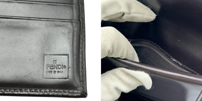 FENDI フェンディ ズッカ 財布 三つ折り ブランド レディース コンパクト 小さめ 中古 W４