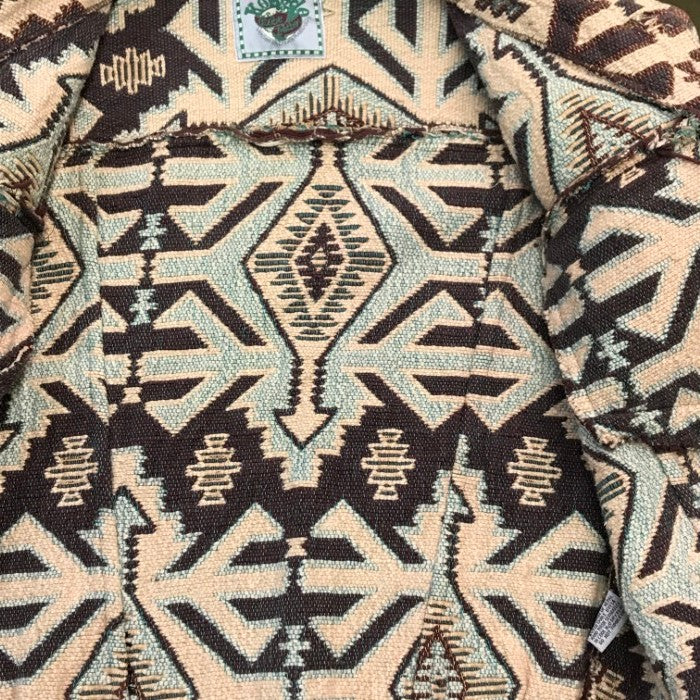 KOMODO コモド ジャケット メンズ コットン ネイティブ カバーオール 厚手シャツ ハンドメイド ベージュ/ブラウン Mサイズ 中古 T1