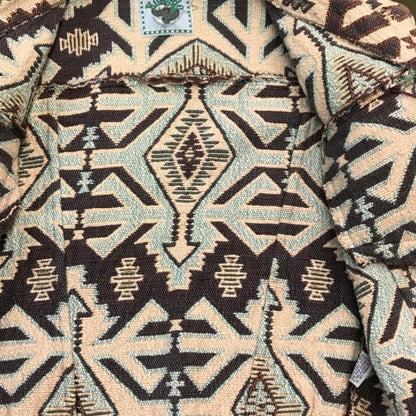 KOMODO コモド ジャケット メンズ コットン ネイティブ カバーオール 厚手シャツ ハンドメイド ベージュ/ブラウン Mサイズ 中古 T1