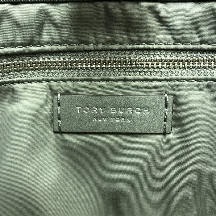 TORY BURCH トリーバーチ エラ スモール トートバッグ レディース マグネット開閉 A4収納 通勤 グリーン系グレー 164757 中古 T1