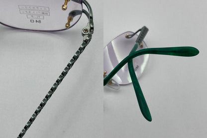 mila schon ミラショーン ニッケルフリー リムレス メガネフレーム  MS-4449 中古 D4