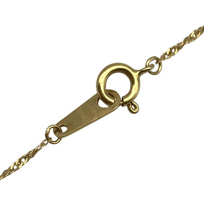 K18 ネックレス レディース スクリューチェーン ウサギモチーフ 乳白色 石付き ゴールド 40cm 中古 T1