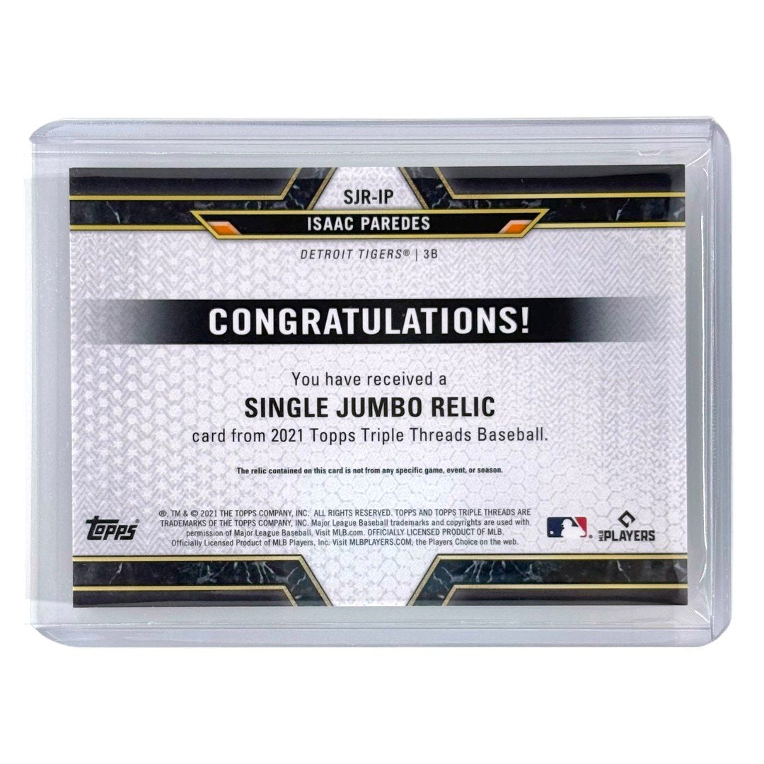 TOPPS MLBカード TRIPLE THREADS ISAAC PAREDES DETROIT TIGERS /27 #SJR-IP 中古 IT1