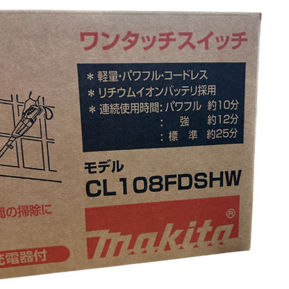 未使用品 マキタ コードレス掃除機CL108 カプセル式  標準25分稼働/充電22分 軽量定番モデル 10.8Vバッテリ充電器付 CL108FDSHW makita 掃除機 充電式 中古 W４