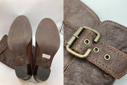 卑弥呼 レザー ロングブーツ ブラウン サイズ25cm 中古 D4