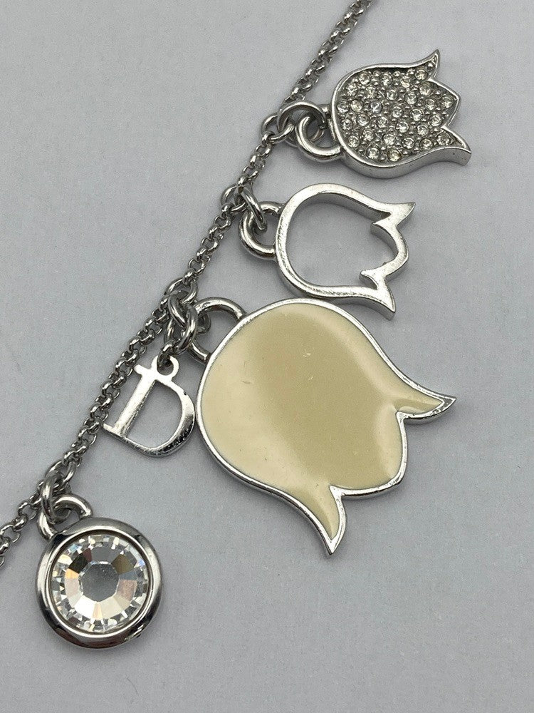 Dior ディオール フラワーモチーフ ブレスレット 中古 D4