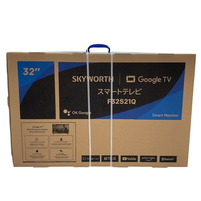 SKYWORTH 32インチ チューナーレススマートテレビ F32S21Q オウガジャパン ネットフリックス Google TV Bluetooth 中古 R1
