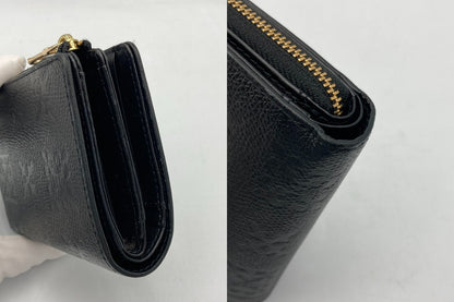 russet ラシット モノグラムプレス ハーフウォレット 2つ折り コンパクト財布 中古 D4