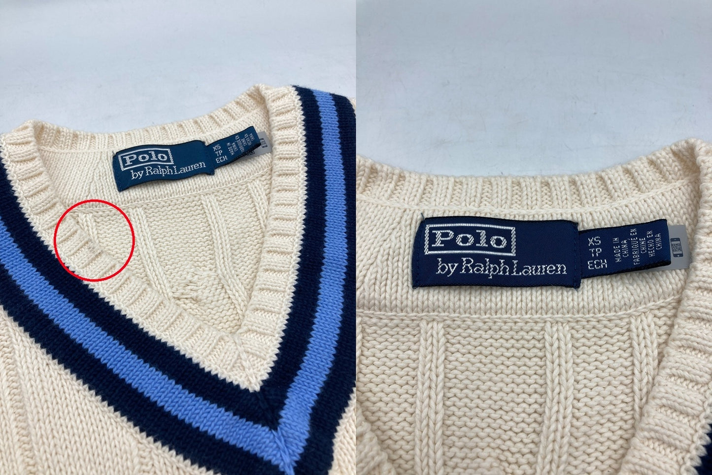 Polo by RALPH LAUREN ポロバイラルフローレン アイコニック クリケット セーター サイズXS メンズ 中古 D4