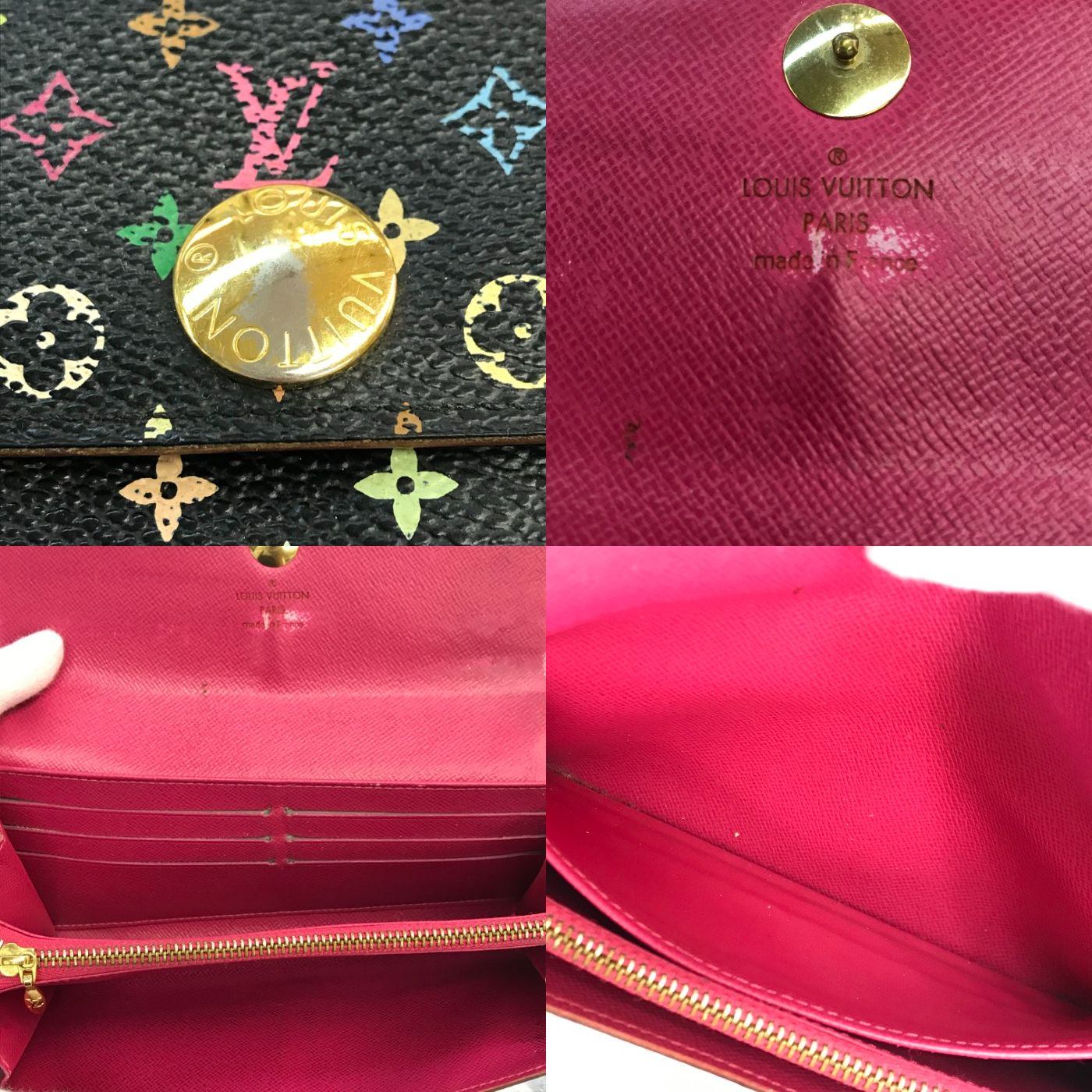LOUIS VUITTON ルイ ヴィトン モノグラムマルチカラー ポルトフォイユ サラ 長財布 ユニセックス 2つ折り 旧型 ノワール/グルナード M93747 中古 T1
