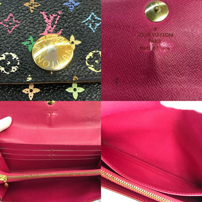 LOUIS VUITTON ルイ ヴィトン モノグラムマルチカラー ポルトフォイユ サラ 長財布 ユニセックス 2つ折り 旧型 ノワール/グルナード M93747 中古 T1