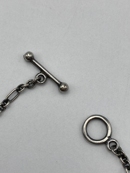 GEORG JENSEN ジョージジェンセン 2001年 ヘリテージ イヤーネックレス SV925 琥珀 中古 D4