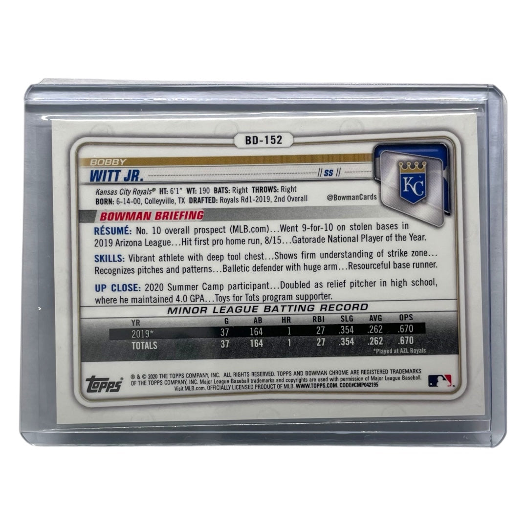 TOPPS MLBカード BOWMAN CHROME BOBBY WITT JR. KANSAS CITY ROYALS /250 #BD-152 中古 IT2