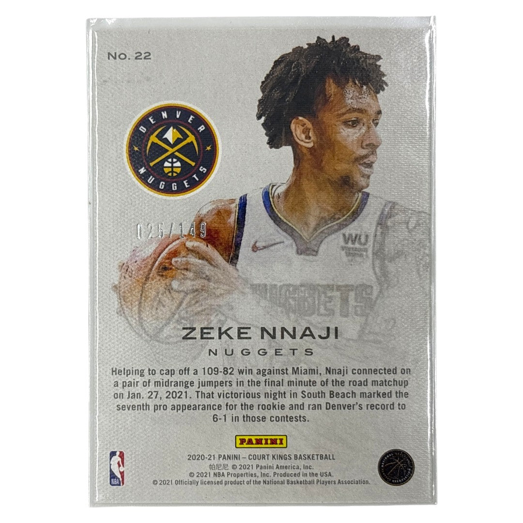 PANINI NBAカード COURT KINGS ZEKE NNAJI DENVER NUGGETS /149 #22 中古 IT1