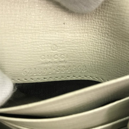 GUCCI グッチ GGスプリーム 財布 レディース 二つ折り ホースビット コンパクト ベージュ/ホワイト 621891 中古 T1