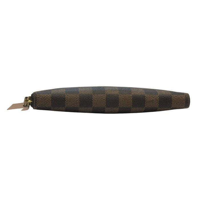 LOUIS VUITTON ルイヴィトン ポルトフォイユ クレマンス ダミエ 長財布 レディース ラウンドジップ クラッチバッグ ローズ・バレリーヌ N41626 中古 T1