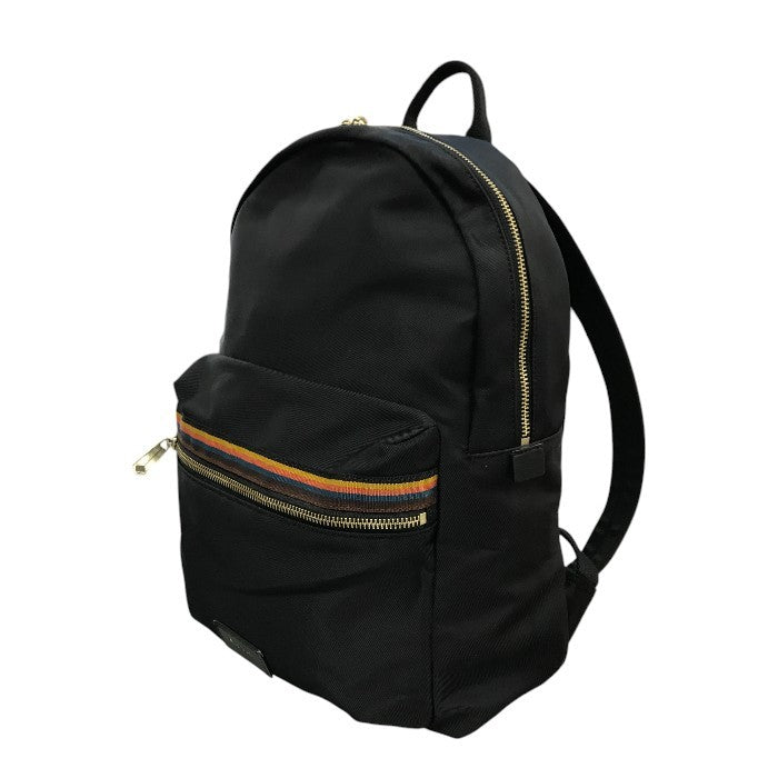 Paul Smith ポールスミス リュックサック ユニセックス ナイロン ストライプ バックパック 軽量 ブラック 中古 T1