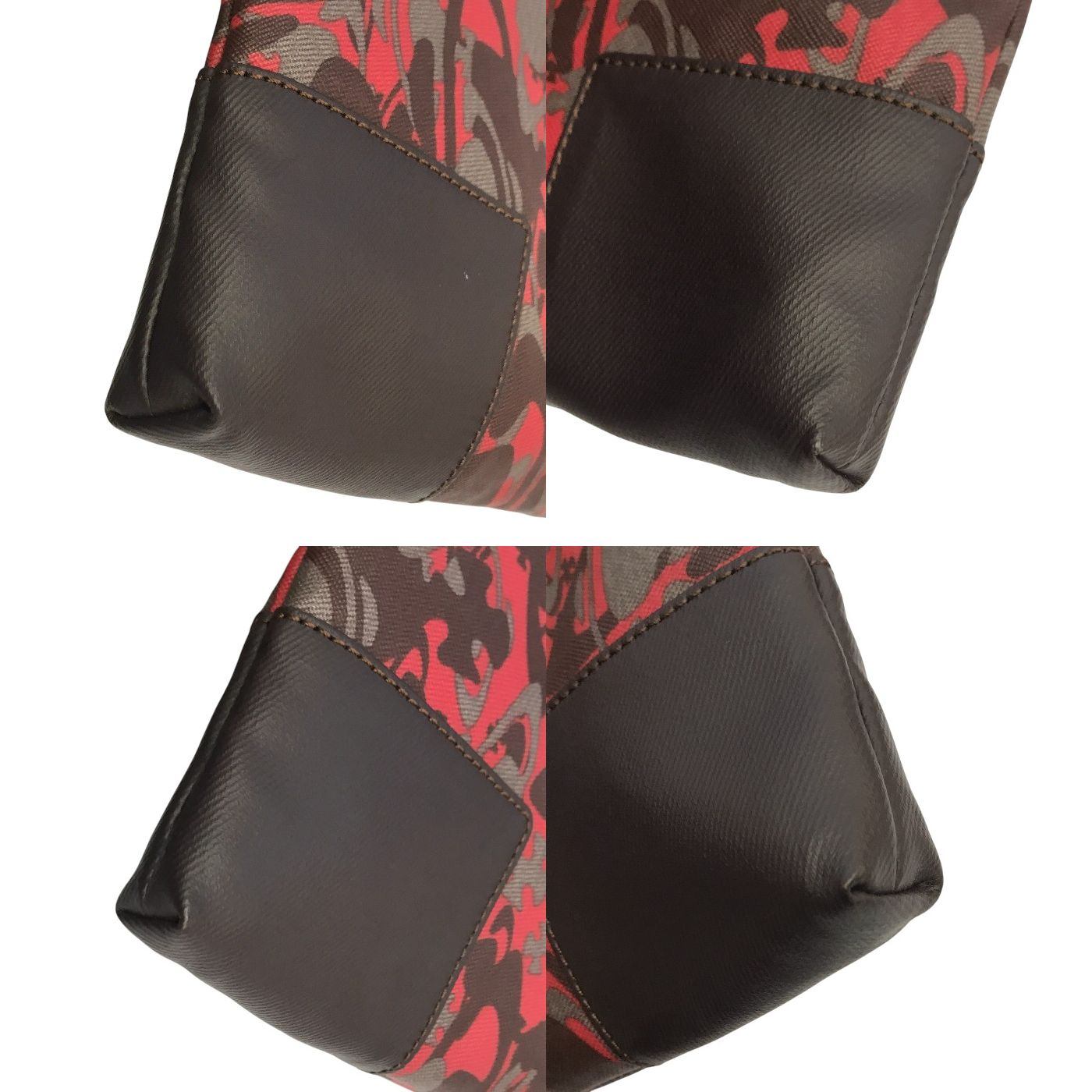 Vivienne Westwood クラッチバッグ ユニセックス オーブ カモフラージュ 迷彩 A4収納可 レッド/ブラウン 中古 T1