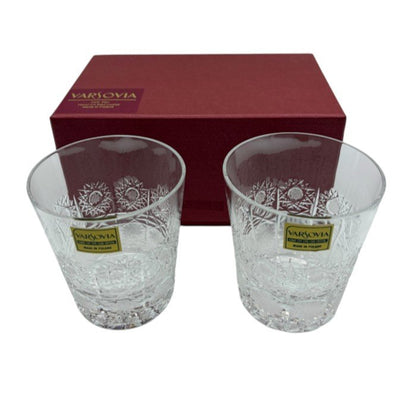 未使用品 VARSOVIA バルソビア クリスタル ロックグラス 洋食器 酒器 アルコール 食器 中古 W1