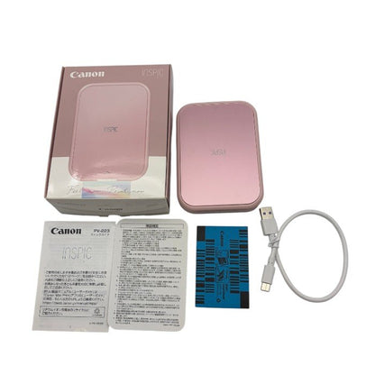 ジャンク品 canon スマホ専用ミニフォトプリンター iNSPiC PV-223-PK 写真用 ピンク キヤノン ワイヤレス 印刷 コンパクト 中古 W1