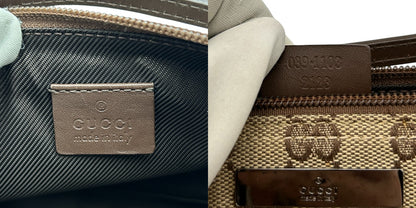 GUCCI グッチ GGキャンバス アクセサリーポーチ ミニ ハンド バッグ 039 1103 2123 鞄 ブランド 小さめ ブラウン 中古 W４