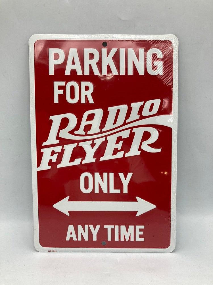 RADIO FLYER ラジオフライヤー TIN SIGN 看板 プレート ONLY ANY TIME 中古 D4