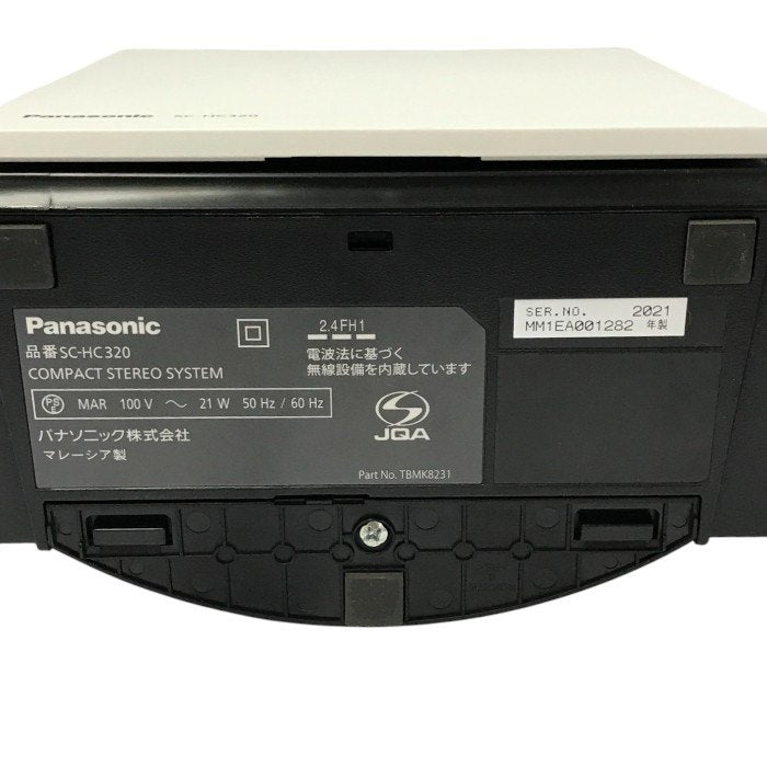 Panasonic パナソニック ミニコンポ ホワイト FM/AM Bluetooth コンパクト フラットデザイン SC-HC320-W 中古 T1