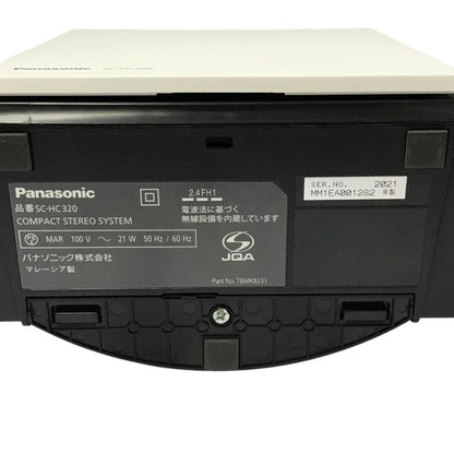 Panasonic パナソニック ミニコンポ ホワイト FM/AM Bluetooth コンパクト フラットデザイン SC-HC320-W 中古 T1