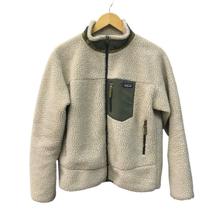 Patagonia パタゴニア キッズ レトロX ジャケット キッズ/レディース 秋冬 フリース パイル カーディガン ベージュ/カーキ XXL(16-18) 65625 中古 T1