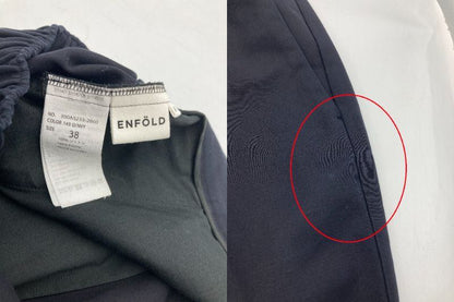 ENFOLD エンフォルド ハイツイスト COゴム ワイドパンツ 300AS233-2860 中古 D4