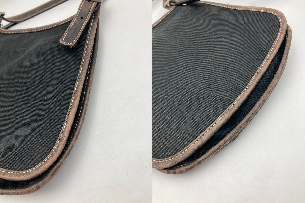 COACH コーチ USA製 キャンバス×レザー ショルダーバッグ 8114 中古 D4
