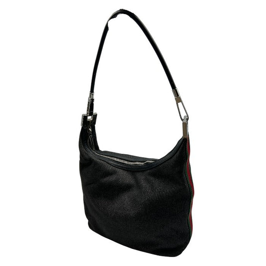 GUCCI グッチ シェリーライン デニム ワンショルダー バッグ 01234 002122 鞄 肩掛け レザー キャンバス ブランド 中古 W1