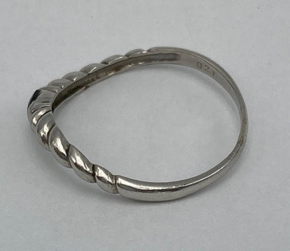 Pt900 青石0.21ct デザインリング 22号 中古 D4