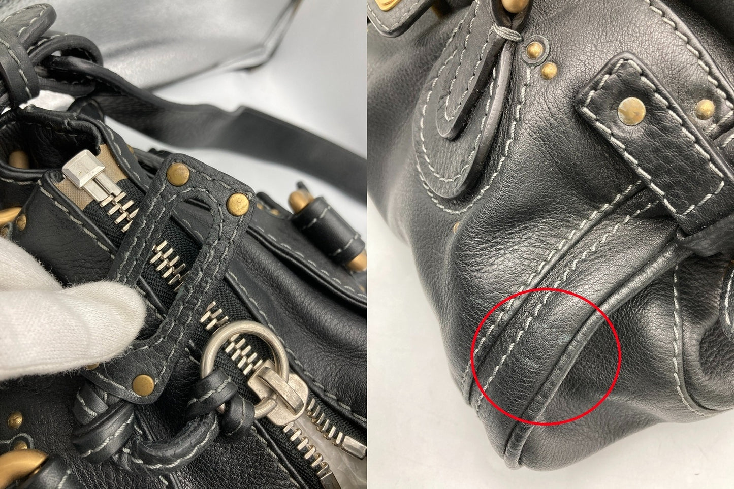 Chloe クロエ パディントン 2WAY レザーバッグ レディース ブラック 中古 D4