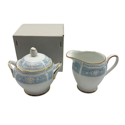 noritake ノリタケ レースウッドゴールド シュガーポット＆クリーマー セット 洋食器 ブランド おしゃれ ティー用品 コーヒー用品 中古 W1