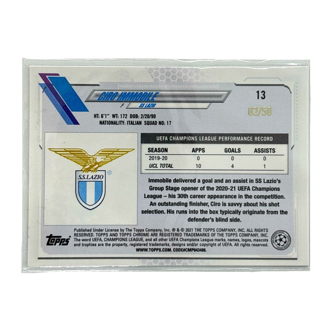 TOPPS サッカーカード CHROME CIRO IMMOBILE LAZIO /50 #13 中古 IT1