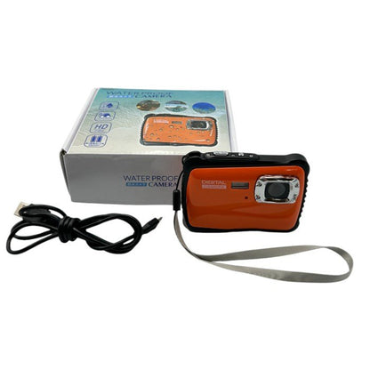 Veldo ヴェルド 防水 デジタルカメラ TN-WTP-CAM01 オレンジ デジカメ 水深3ｍ防水 800万画素 中古 W４