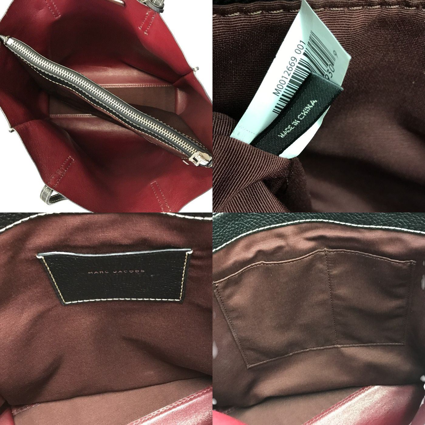 MARC JACOBS マークジェイコブス THE GRIND トートバッグ レディース レザー ショルダー シンプル 通勤 通学 ブラック M0012669 中古 T1