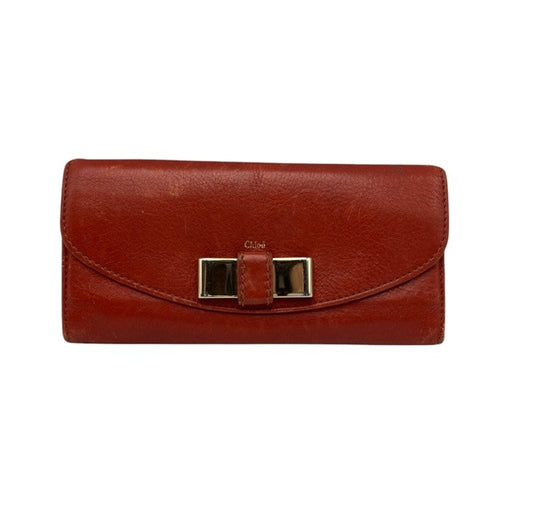 Chloe クロエ LILY リリィ 2つ折り 長財布 リボン 中古 D4