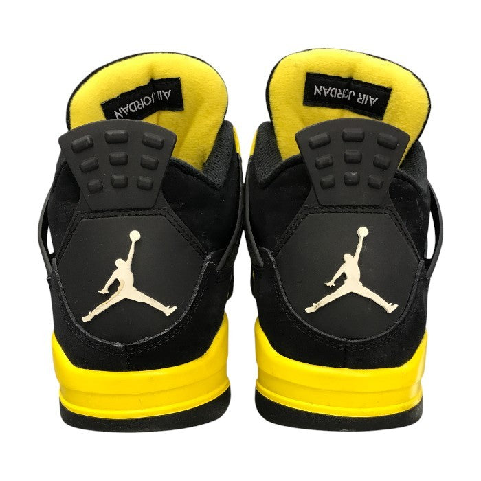 NIKE AIR JORDAN 4 RETRO THUNDER エアジョーダン 4 レトロ サンダー スニーカー メンズ ローカット 2023年 ブラック/イエロー 26cm DH6927-017 中古 T1