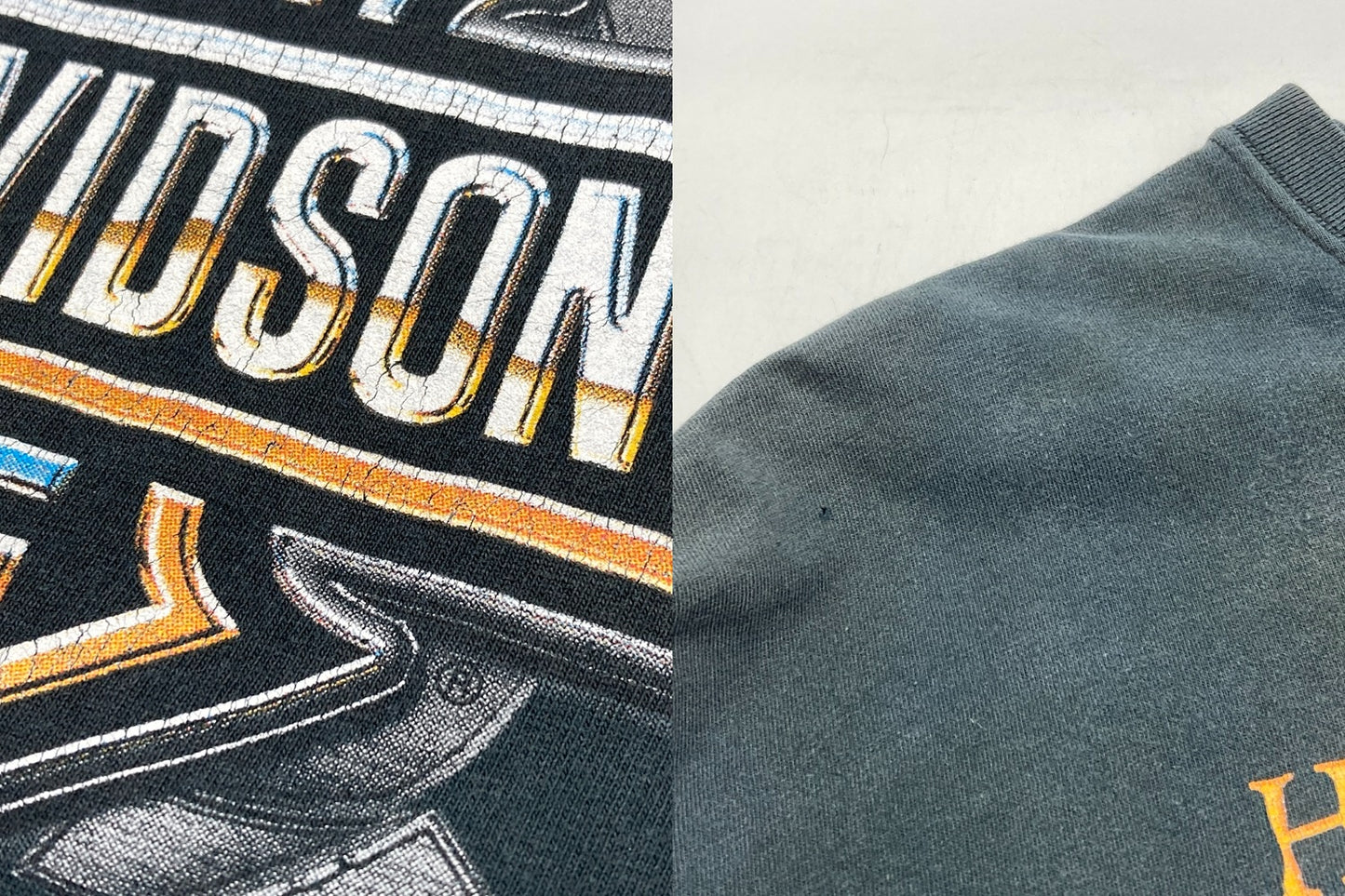 ヘインズ Hanes Harley-Davidson ハーレーダビッドソン ポケット プリントTシャツ イーグル サイズXL 中古 D4