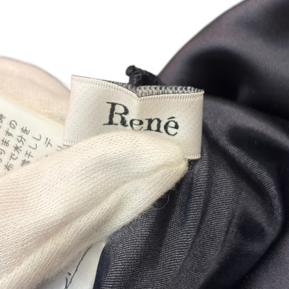 Rene ルネ 総レース ワンピース 34 ブラック レディース ノースリーブ ロング 中古 W1