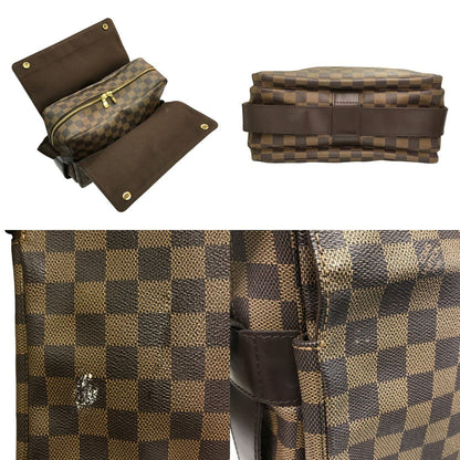 LOUIS VUITTON ルイヴィトン ダミエ エベヌ ナヴィグリオ ショルダーバッグ ユニセックス 斜め掛け 2重フラップ ブラウン N45255 中古 T1